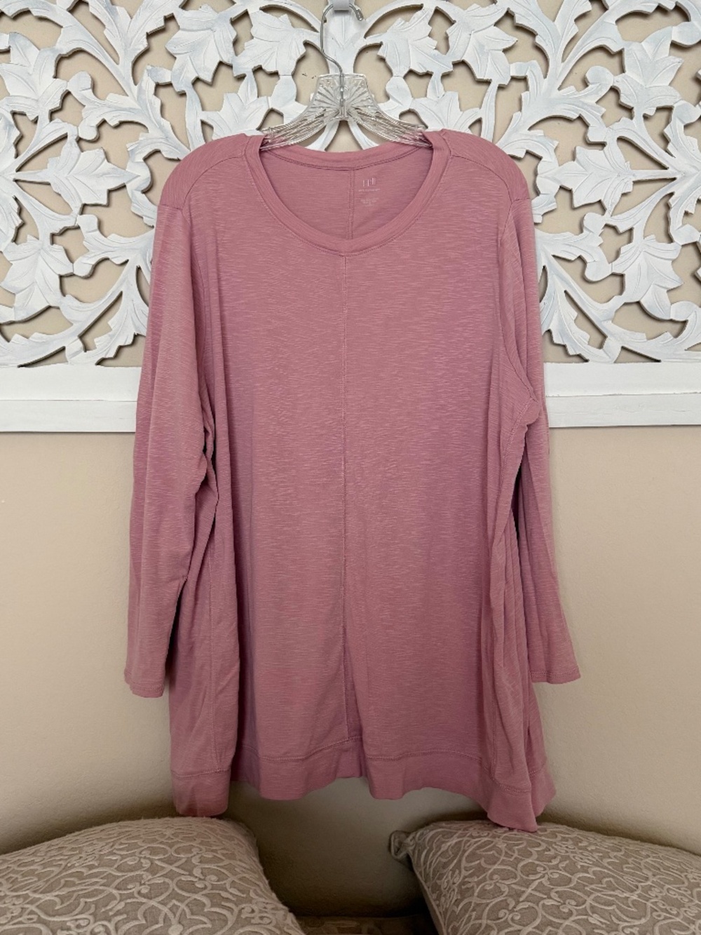 🌷J.Jill Pima Elliptical Tunic Pink Plus Size 2X EUC